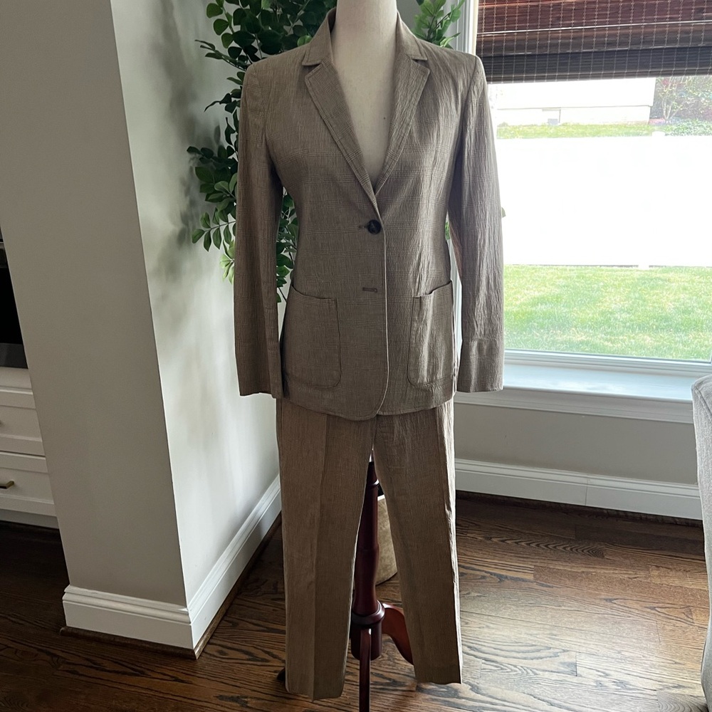 Weekend Max Mara Tan Trousers Straight-Leg Tailored